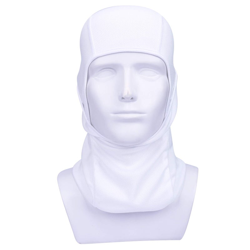 hikevalley Balaclava Face Mask Adjustable Windproof UV Protection Hood (US, Alpha, One Size, White) - Image 4